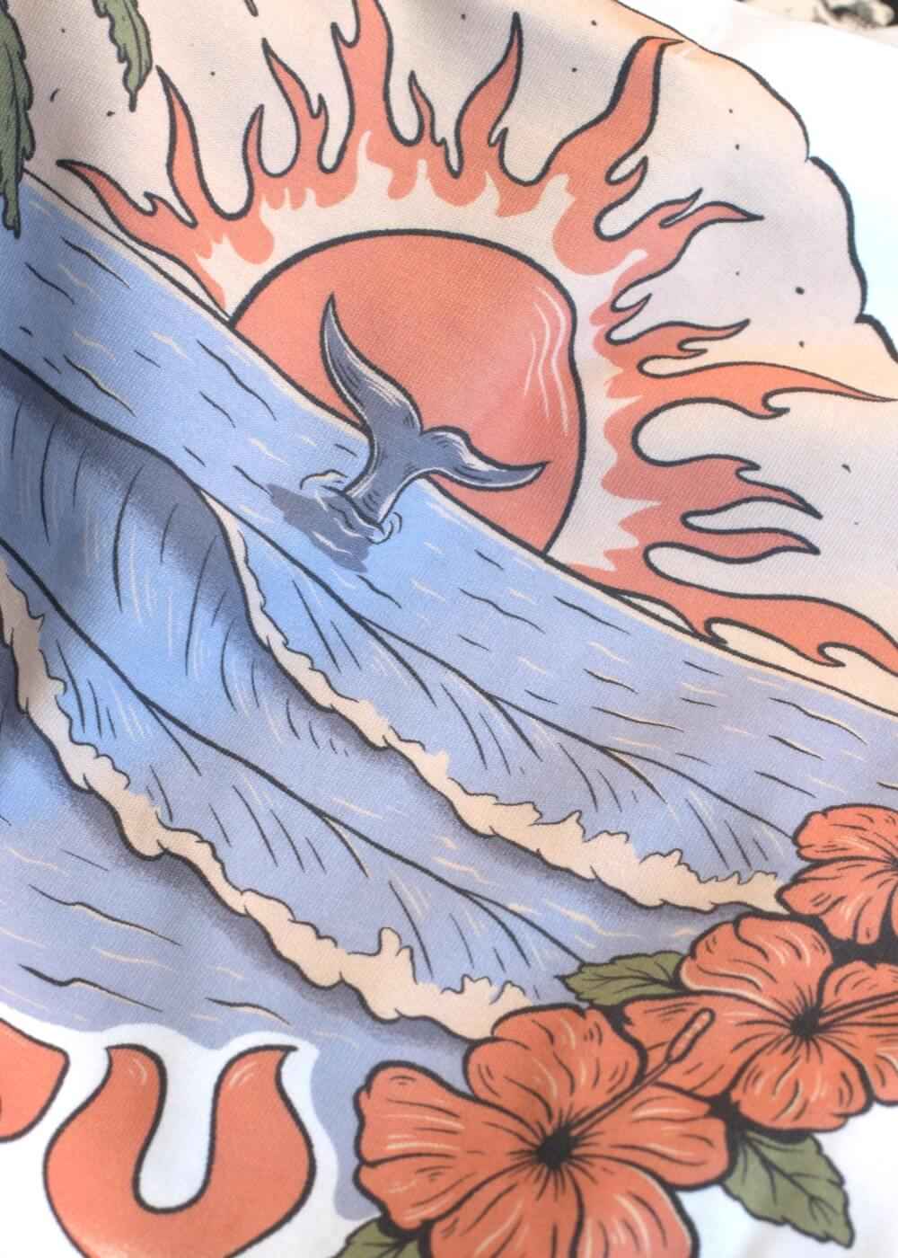 Floral Surf Print Paradiso Tee